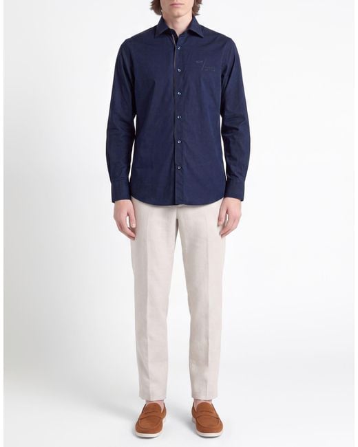Paul & Shark Blue Shirt Cotton for men