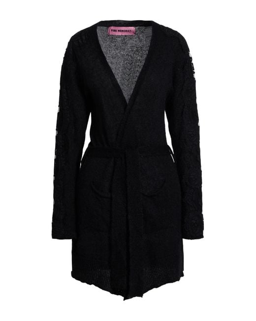 Pink Memories Black Cardigan