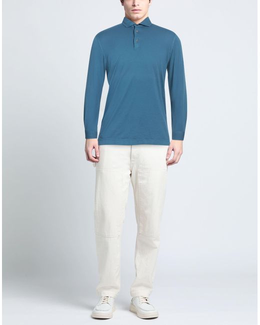 Polo FILIPPO DE LAURENTIIS de hombre de color Blue