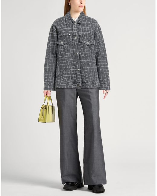 Versace Gray Denim Outerwear