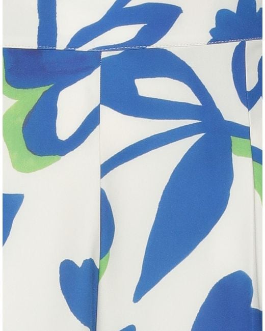 Hanita Blue Ivory Pants Polyester, Elastane