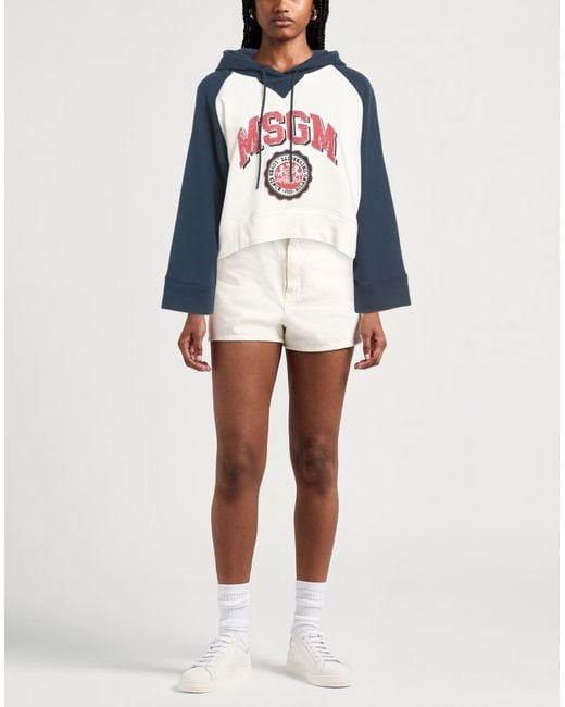 MSGM Blue Sweatshirt Cotton