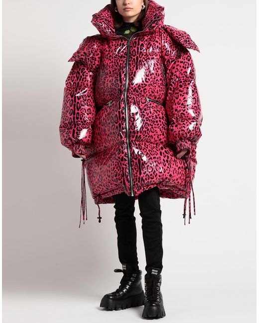 Dolce & Gabbana Red Fuchsia Puffer Polyurethane, Polyamide