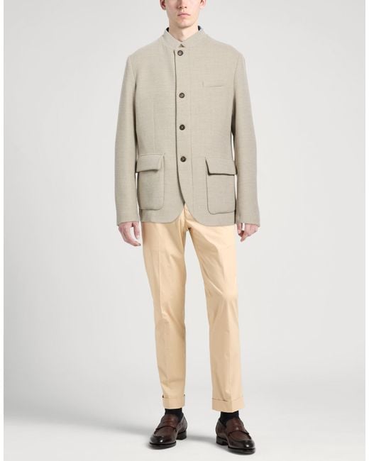 Eleventy Natural Platinum Light Jacket Wool for men