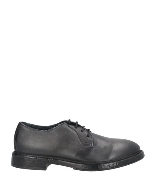 ARNOLD LAYNE Gray Lace-Up Shoes Leather for men