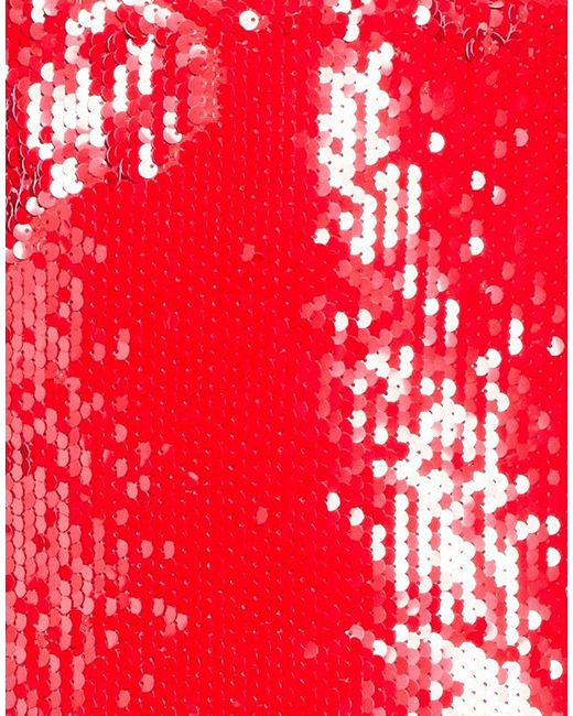 MSGM Red Maxi Skirt Polyester, Elastane