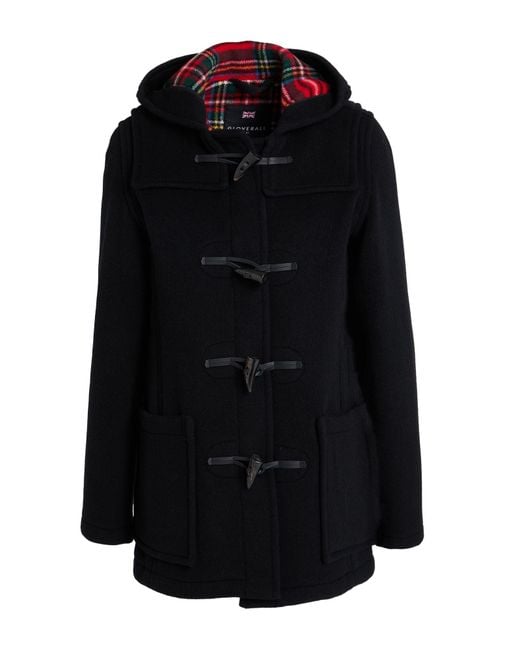 Gloverall Black Coat Wool, Polyamide