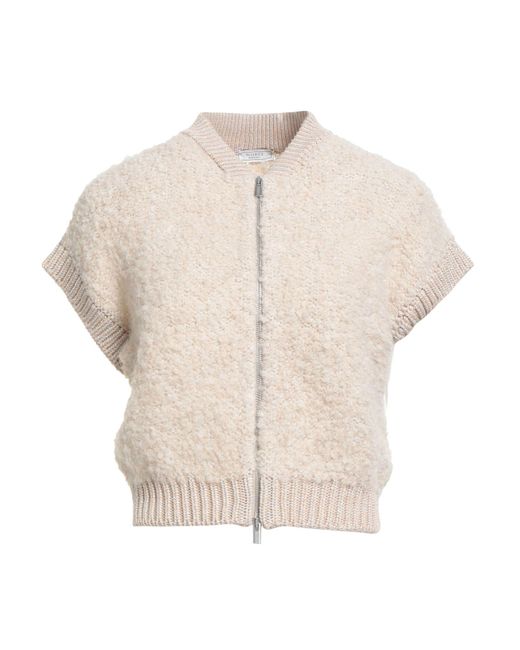 Peserico Natural Cardigan Virgin Wool, Viscose, Silk, Metallic Fiber, Cashmere