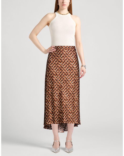 Ottod'Ame Orange Midi Skirt