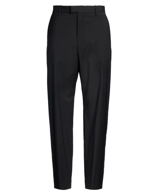 Sandro Black Pants Wool, Polyester, Elastane for men