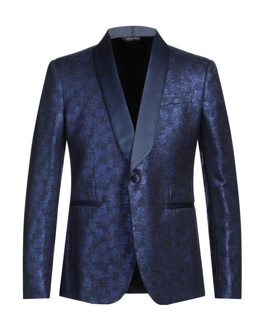 Brian Dales Blue Blazer Wool, Polyester, Polyamide for men