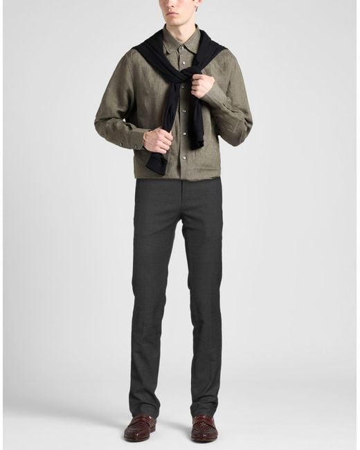 PT Torino Gray Pants Cotton, Virgin Wool, Polyester, Elastane for men