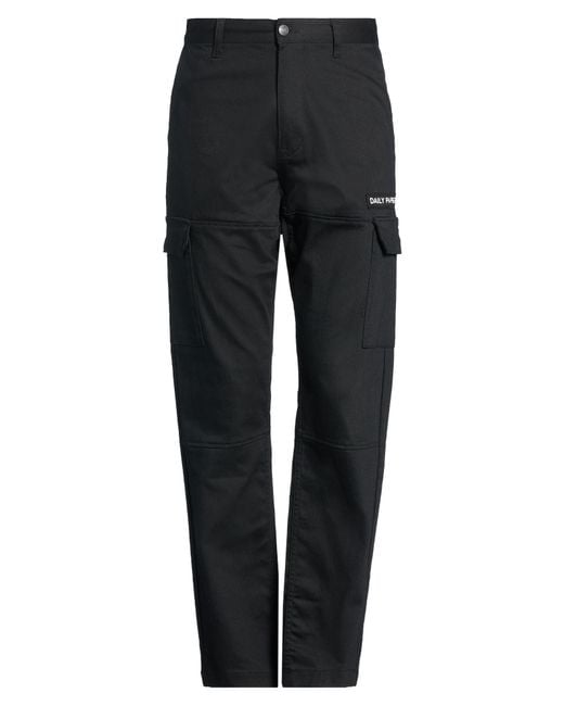 Daily Paper Black Pants Cotton, Elastane for men