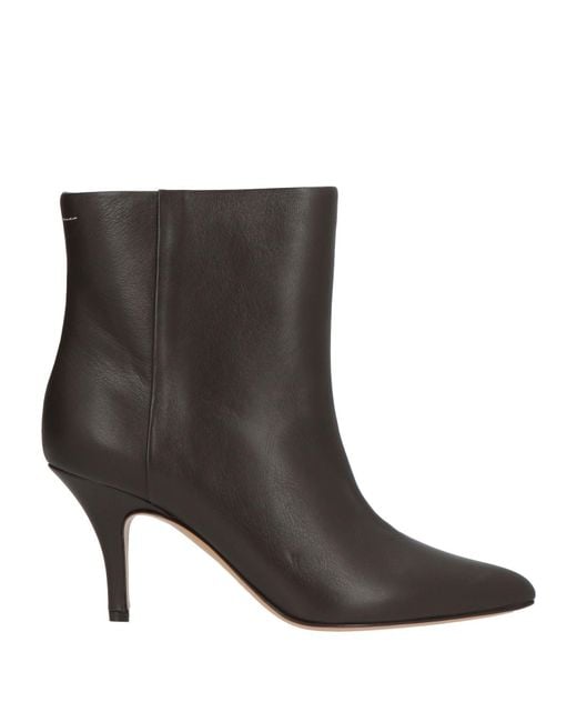 MM6 by Maison Margiela Brown Ankle Boots
