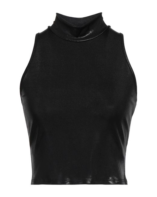 Chiara Ferragni Black Top Polyester, Elastane