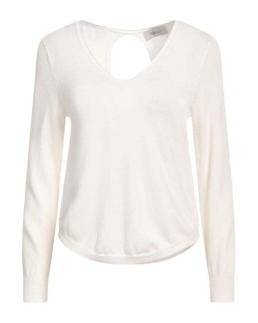 Motel White Sweater Viscose, Polyamide