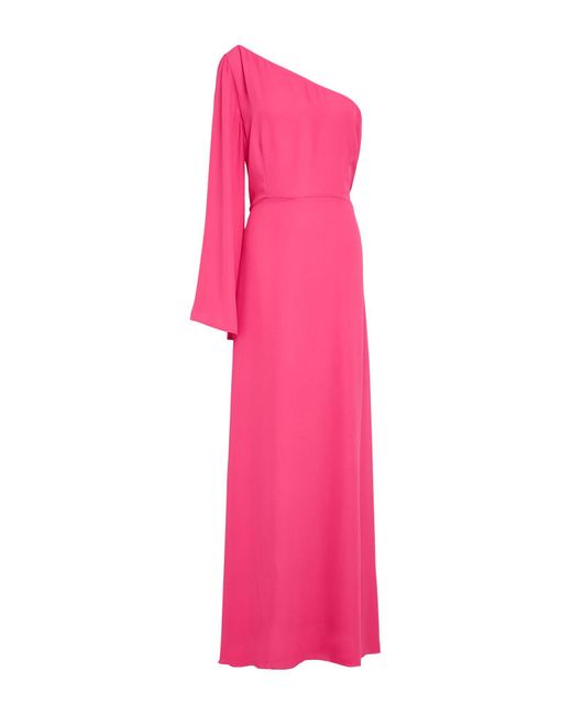 Carla Montanarini Pink Luxe Fuchsia Maxi Dress Polyester