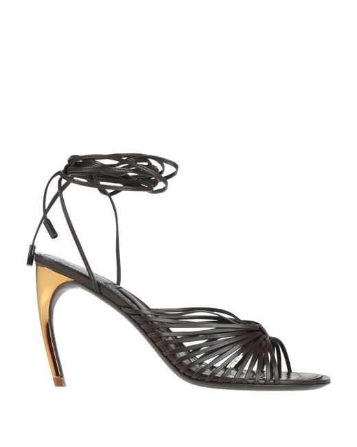 Ferragamo Black Sandals Calfskin, Lambskin