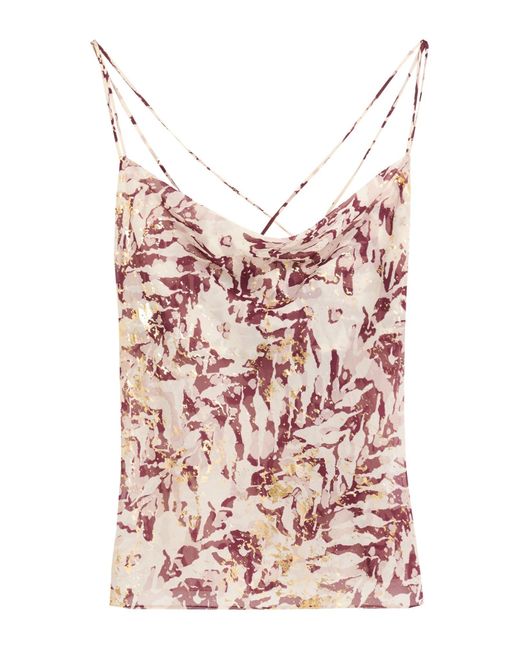 Patrizia Pepe Pink Ivory Top Polyester