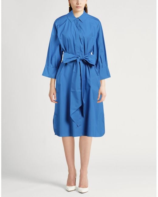 Max Mara Blue Midi-Kleid
