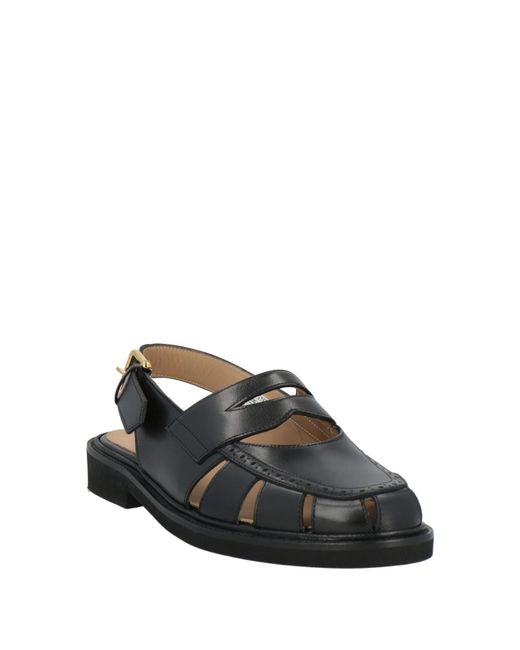 Thom Browne Black Sandals Leather for men
