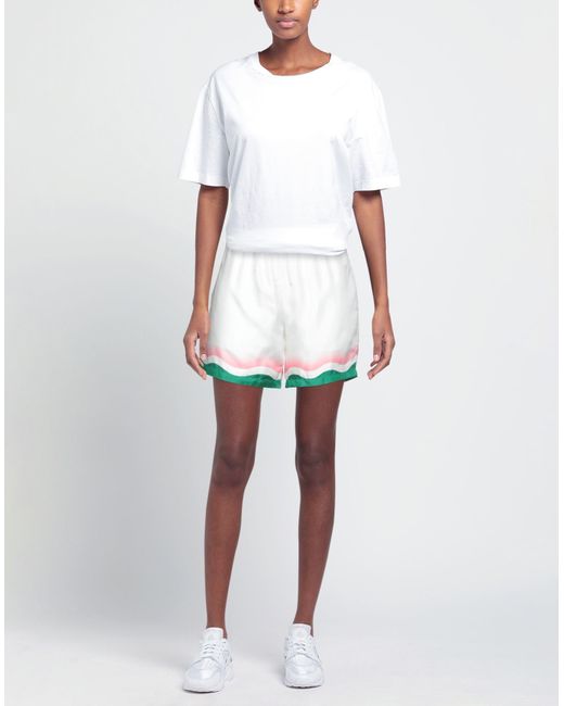 Casablancabrand White Shorts & Bermuda Shorts