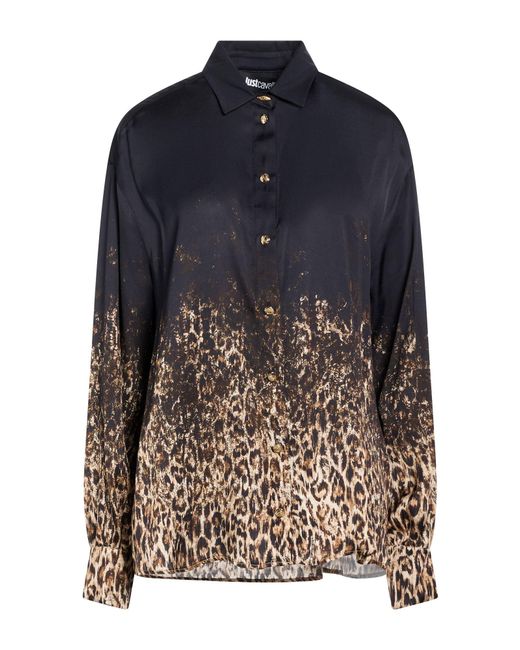 Just Cavalli Blue Shirt Viscose