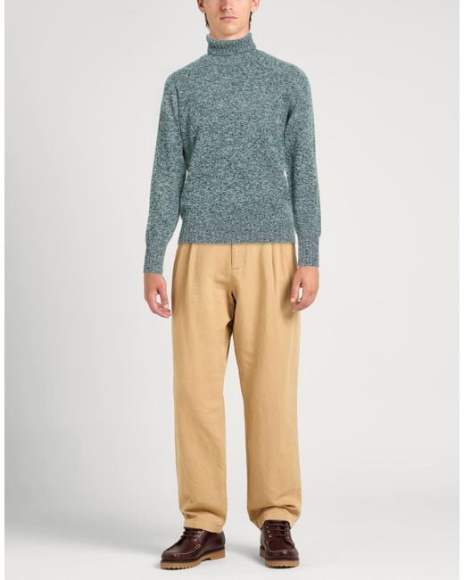 Drumohr Blue Dark Turtleneck Lambswool for men