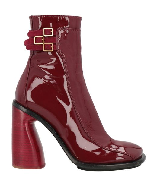 Rochas Red Ankle Boots