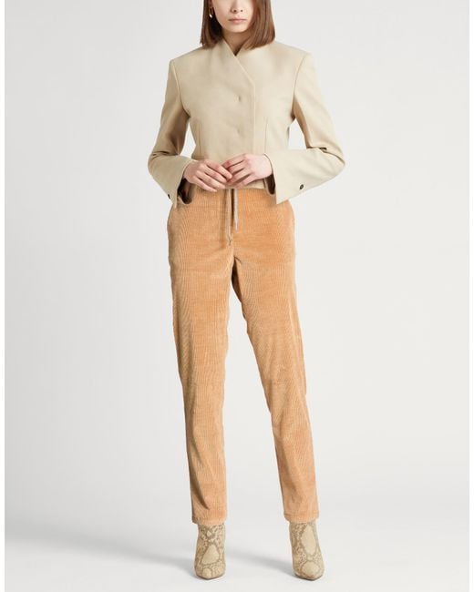 Eleventy Natural Platinum Camel Pants Cotton, Cashmere, Elastane