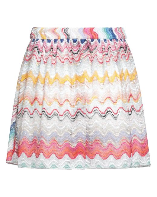 Missoni White Shorts & Bermuda Shorts Viscose, Metallic Fiber, Polyamide