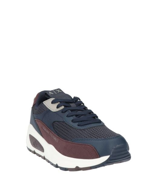 ARMANI EXCHANGE Blue Midnight Sneakers Polyester, Polyurethane for men