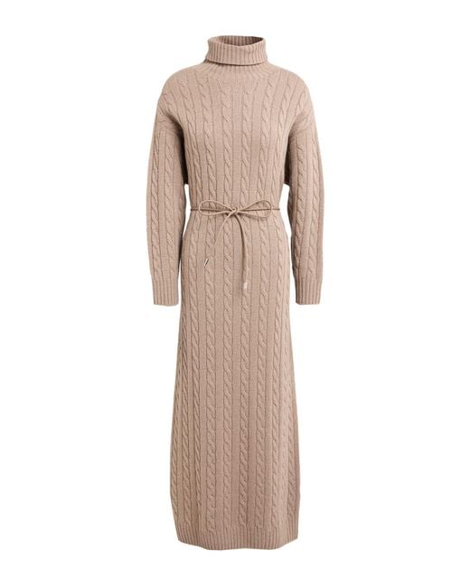 Peserico Natural Light Midi Dress Virgin Wool, Silk, Viscose, Cashmere, Polyester