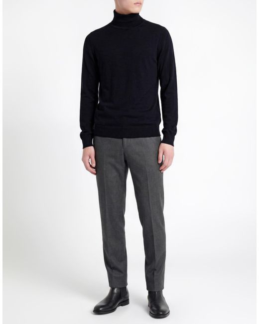 Alpha Studio Blue The Fine Essentials Turtleneck Wool for men