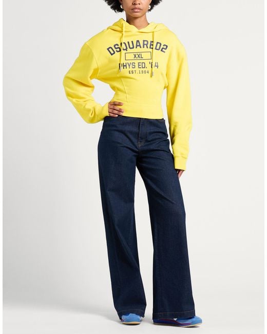 DSquared² Yellow Sweatshirt Cotton