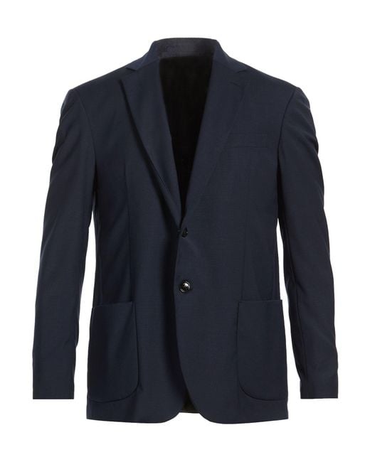 Liu Jo Blue Blazer Polyester, Wool, Elastane for men