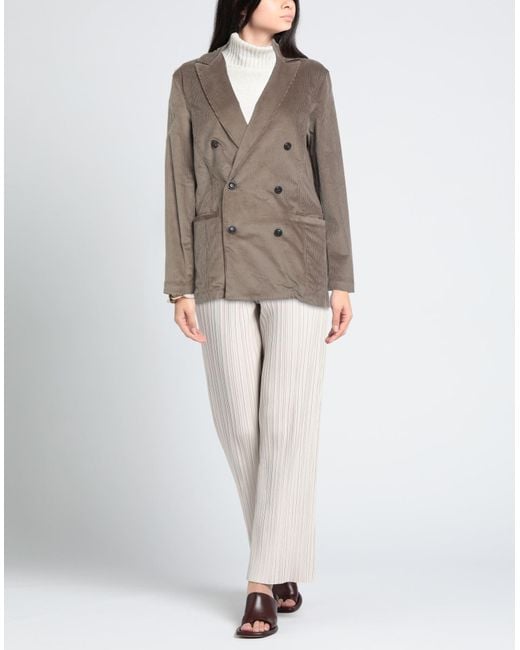Societe Anonyme Brown Blazer Cotton, Elastane