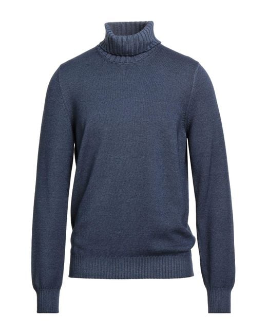 Tagliatore Blue Turtleneck for men