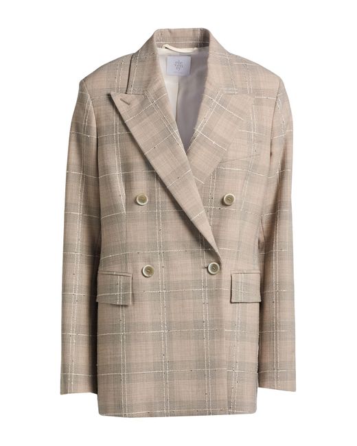 Eleventy Natural Blazer Wool, Elastane, Polyester, Viscose