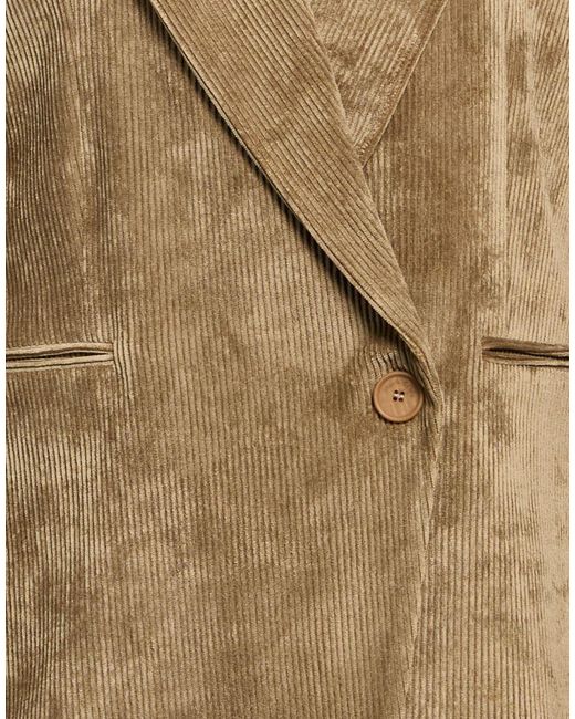 Manila Grace Natural Khaki Blazer Polyester, Polyamide, Elastane