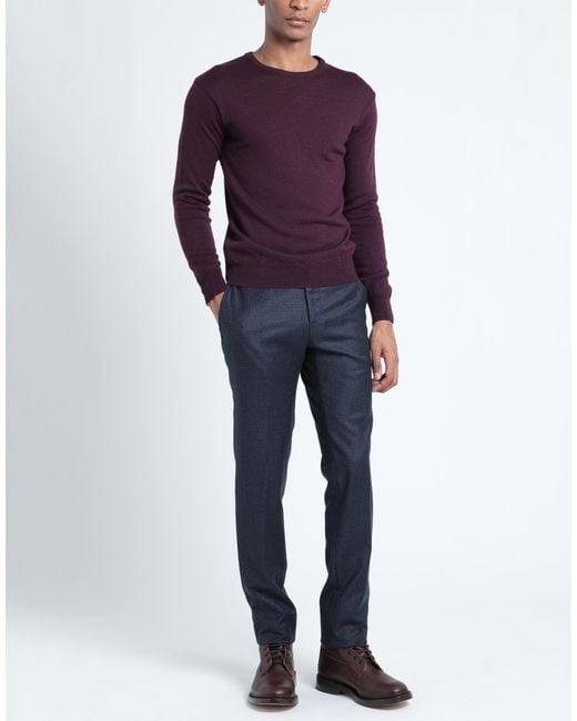 Tsd12 Purple Sweater Merino Wool, Acrylic for men