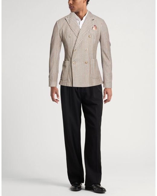 Bob Natural Sand Blazer Polyester, Cotton for men