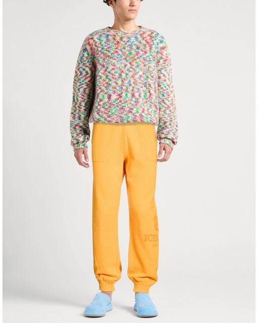 Iceberg Orange Pants Virgin Wool, Cashmere for men