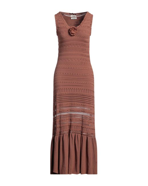 Sandro Brown Midi-Kleid
