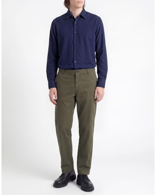 Roy Rogers Green Military Pants Cotton, Elastane for men
