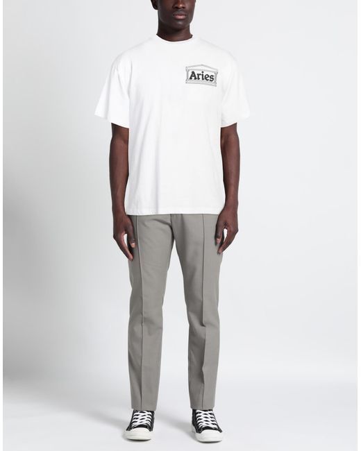 Aries White T-shirt for men
