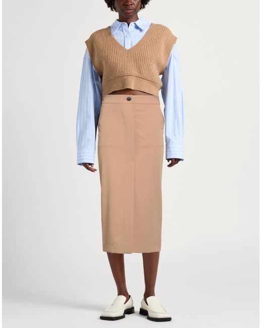 Pinko Natural Midi Skirt