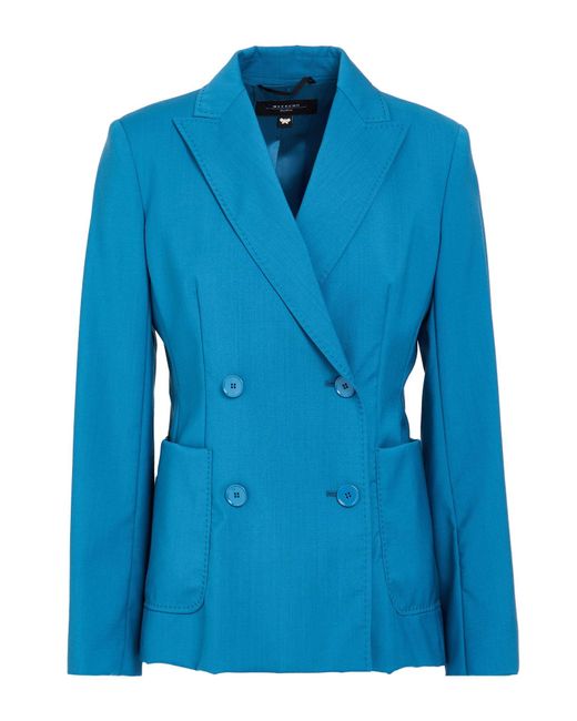Weekend by Maxmara Blue Blazer Virgin Wool