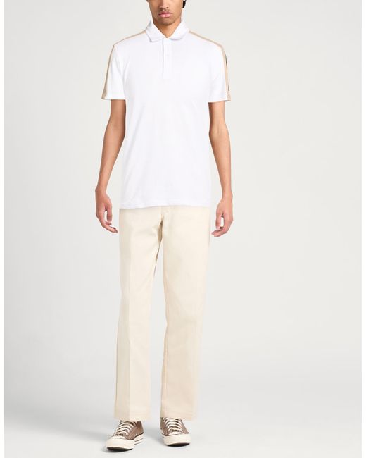 Colmar White Polo Shirt Cotton, Elastane for men