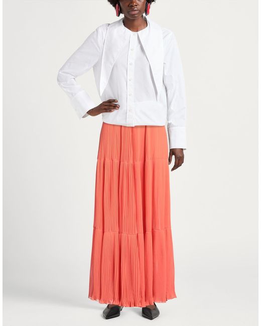 Twinset Red Maxi Skirt